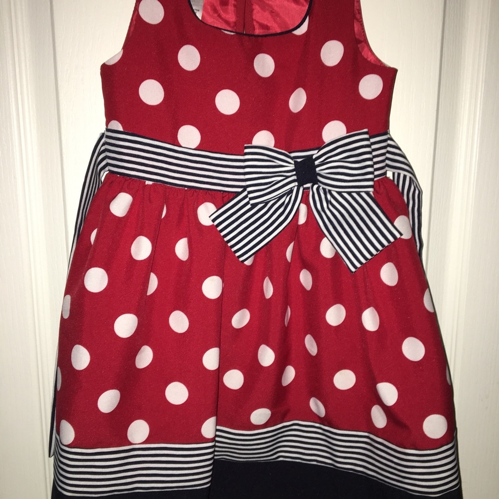 Bonnie Jean (Minnie) polka dot little girls dress